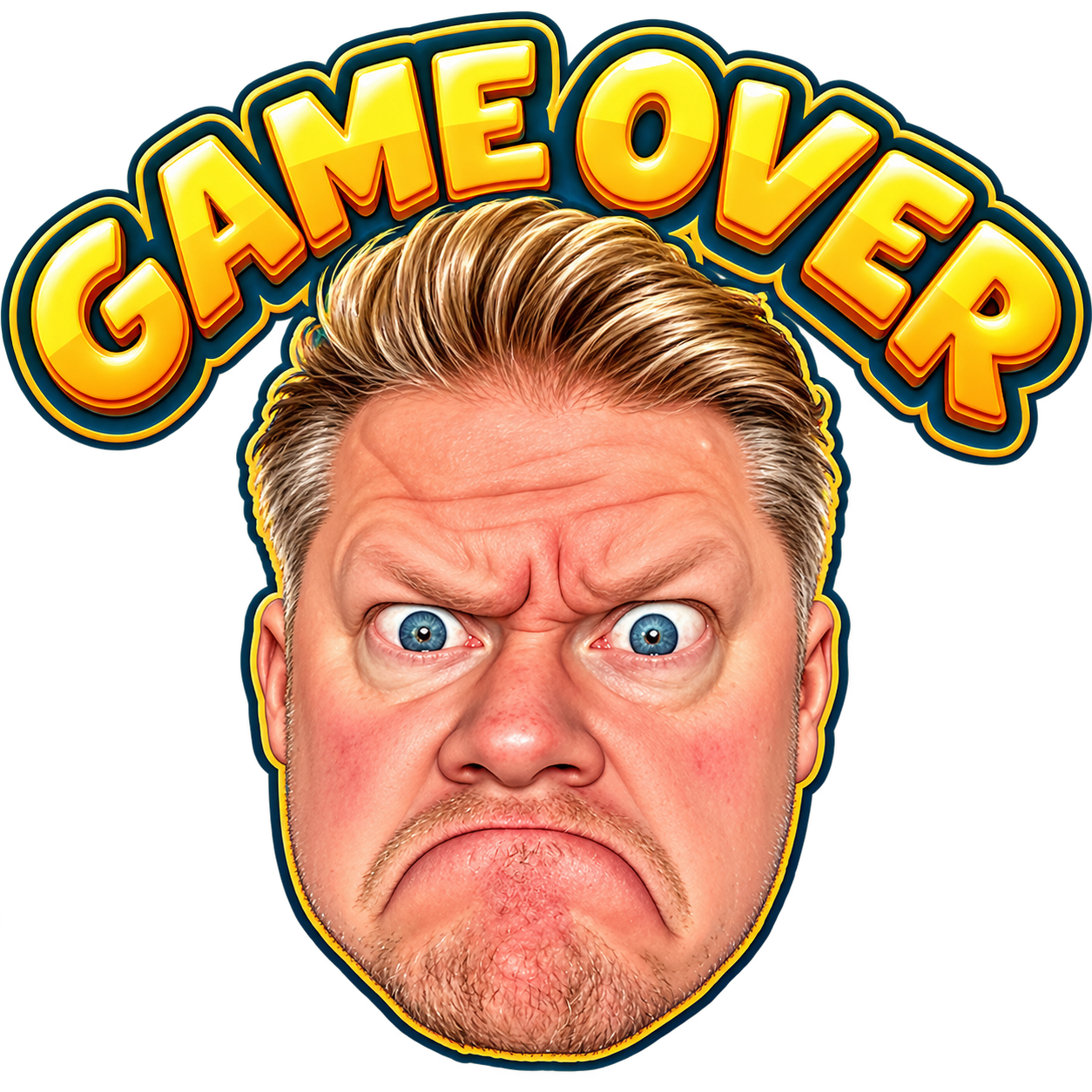 Game Over – surt ansigt